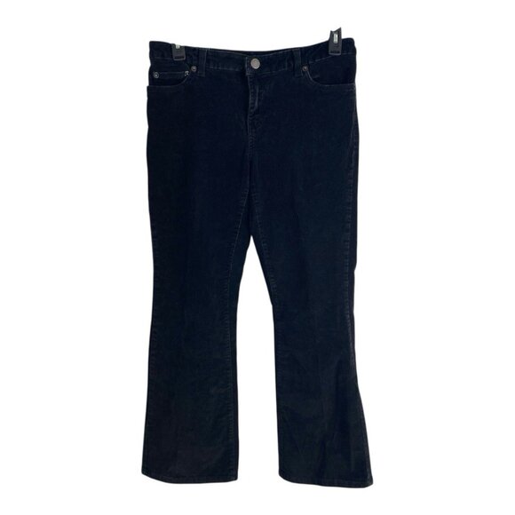Calvin Klein Flare Womens Pants Size 10 Black Corduroy Flare Casual - Picture 7 of 12